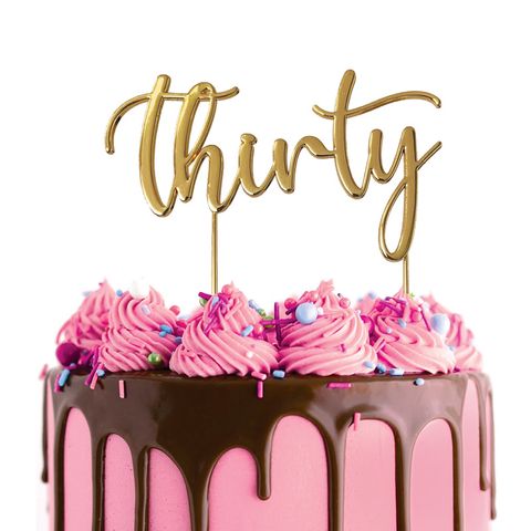 CAKE CRAFT | METAL TOPPER | THIRTY | GOLD