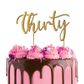 CAKE CRAFT | METAL TOPPER | THIRTY | GOLD