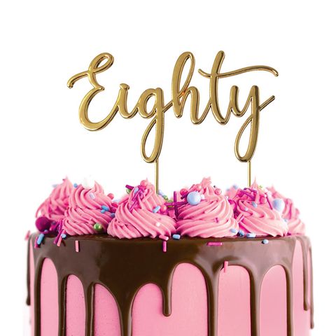 CAKE CRAFT | METAL TOPPER | EIGHTY | GOLD