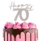 CAKE CRAFT | METAL TOPPER | HAPPY 70TH | SILVER