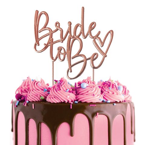 CAKE CRAFT | METAL TOPPER | BRIDE TO BE | ROSE GOLD