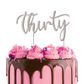 CAKE CRAFT | METAL TOPPER | THIRTY | SILVER