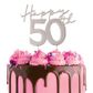 CAKE CRAFT | METAL TOPPER | HAPPY 50TH | SILVER