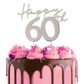 CAKE CRAFT | METAL TOPPER | HAPPY 60TH | SILVER