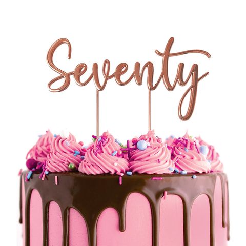 CAKE CRAFT | METAL TOPPER | SEVENTY | ROSE GOLD