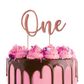 CAKE CRAFT | METAL TOPPER | ONE | ROSE GOLD