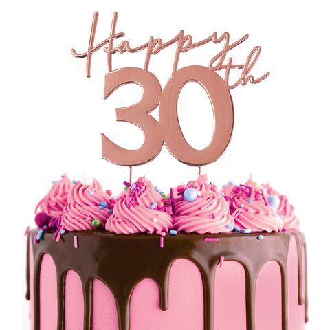 CAKE CRAFT | METAL TOPPER | HAPPY 30TH | ROSE GOLD