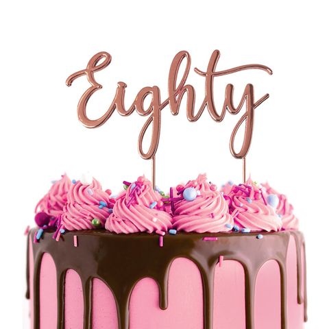 CAKE CRAFT | METAL TOPPER | EIGHTY | ROSE GOLD