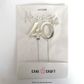 CAKE CRAFT | METAL TOPPER | HAPPY 40TH | SILVER