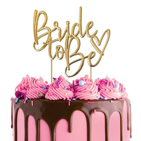 CAKE CRAFT | METAL TOPPER | BRIDE TO BE | GOLD