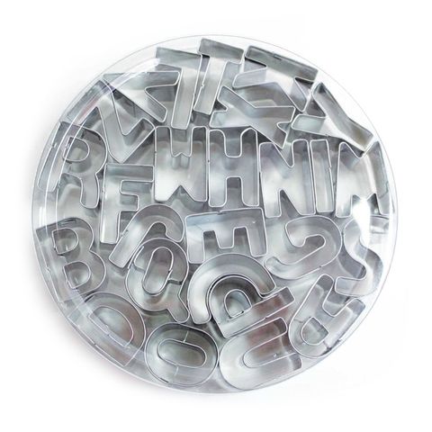 26 PIECE ALPHABET/LETTERS CUTTERS 25MM TIN