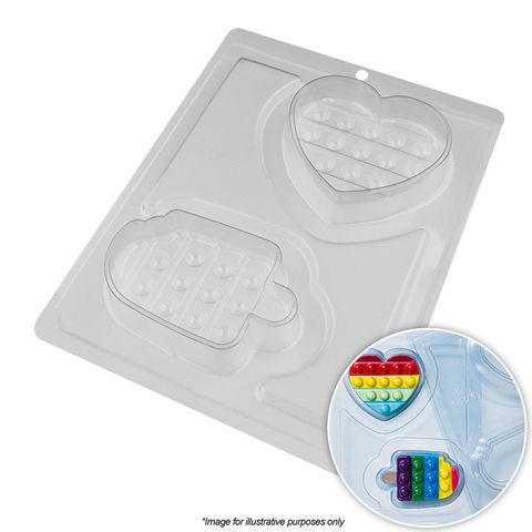 BWB | ICE CREAM & HEART POP IT MOULD | 3 PIECE (ONLINE ONLY)