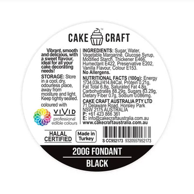 CAKE CRAFT | FONDANT | BLACK | 200G