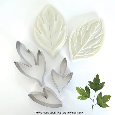 PEONY LEAF CUTTER SET | (MISMATCHED MOULD)