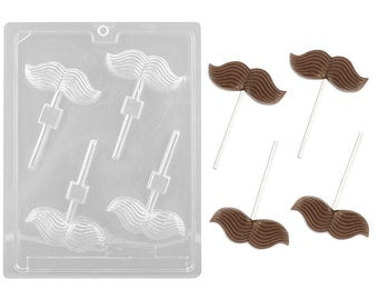 Mustache Lollipop Chocolate Candy Mold Moustache