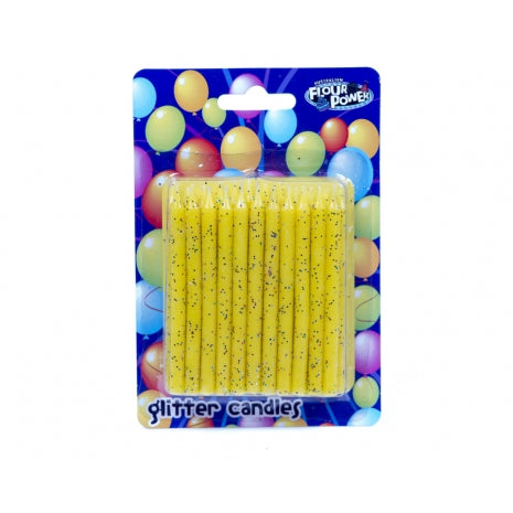 Glitter Candle - Yellow (Single Packet)