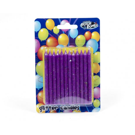 Glitter Candle - Purple