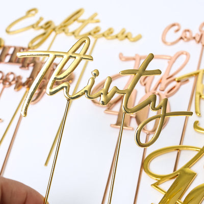 CAKE CRAFT | METAL TOPPER | EIGHTEEN | GOLD | 12CM