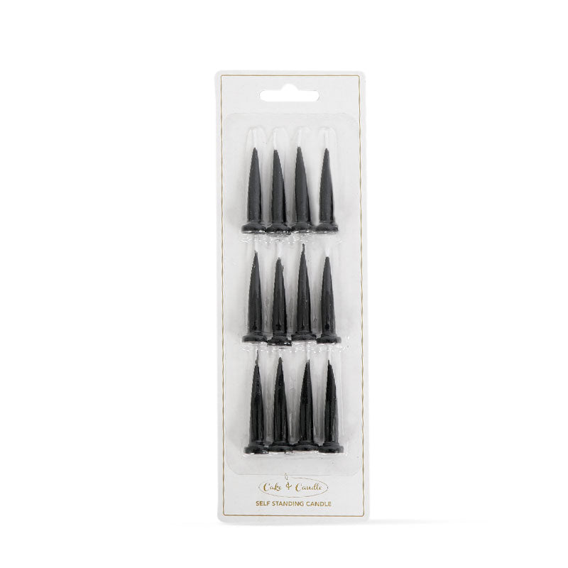 BLACK BULLET CANDLES (PACK OF 12)