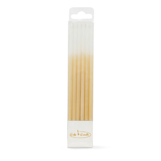 OMBRE CAKE CANDLES GOLD (PACK OF 12)