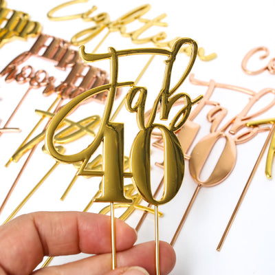 GOLD PLATED CAKE TOPPER - TWENTY ONE (ONLINE ONLY)