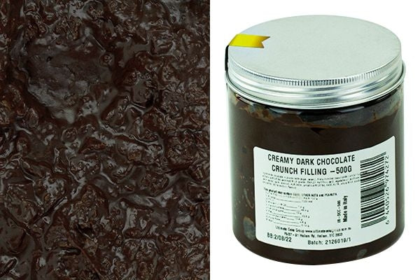 CREAMY DARK CHOCOLATE CRUNCH FILLING - ITALIAN - 500G