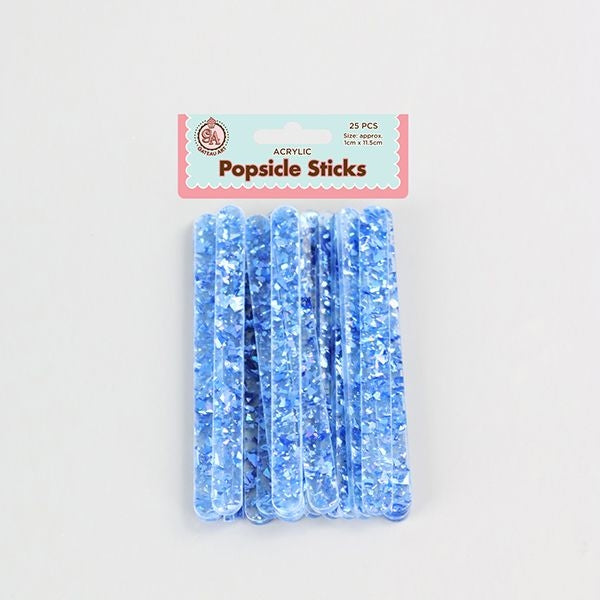 BLUE FLAKES - ACRYLIC CAKESICLE STICKS