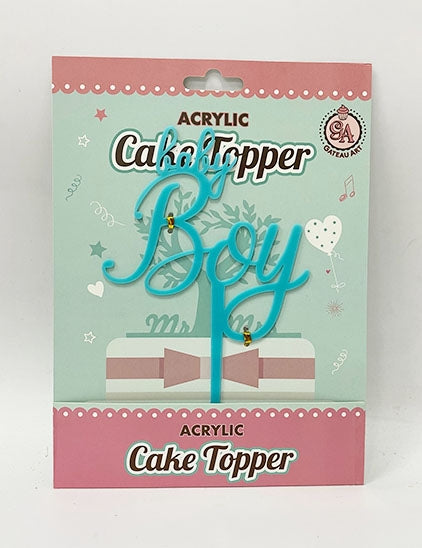 BABY BOY - BLUE ACRYLIC CAKE TOPPER