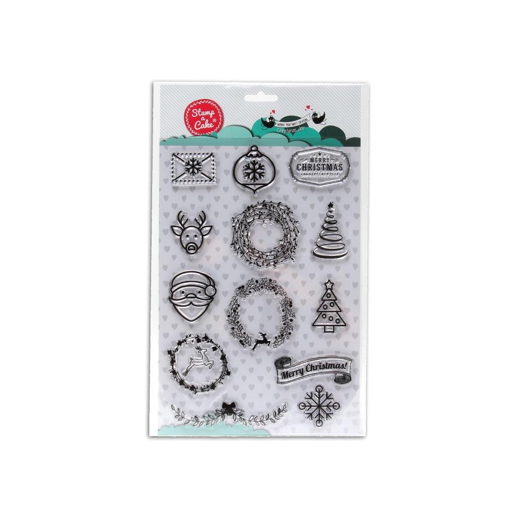 CHRISTMAS JOY STAMP - STAMP A CAKE