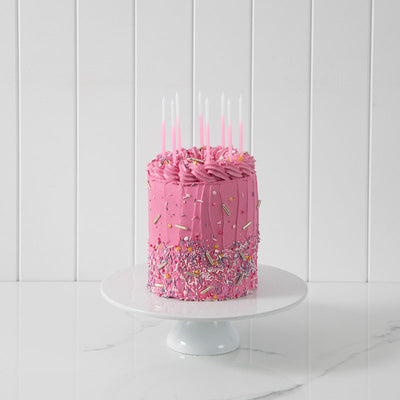 OMBRE CAKE CANDLES PINK (PACK OF 12)