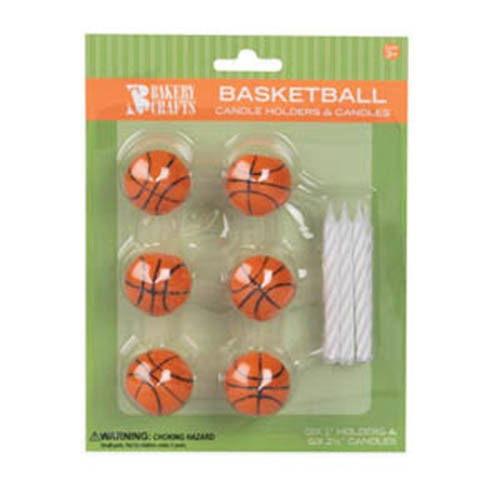 BASKETBALL CANDLE HOLDER WITH CANDLES
