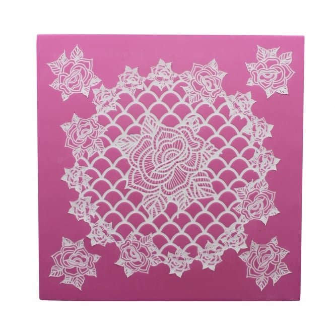 RING OF ROSES 3D CAKE LACE MAT - BY CLAIRE BOWMAN