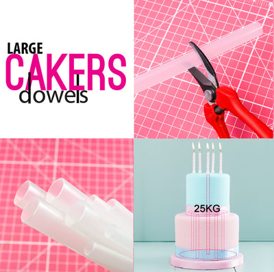 CAKERS DOWELS - LARGE OPAQUE (PACK OF 5)