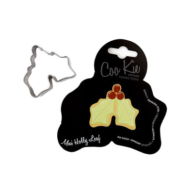 COO KIE MINI HOLLY LEAF COOKIE CUTTER (ONLINE ONLY)