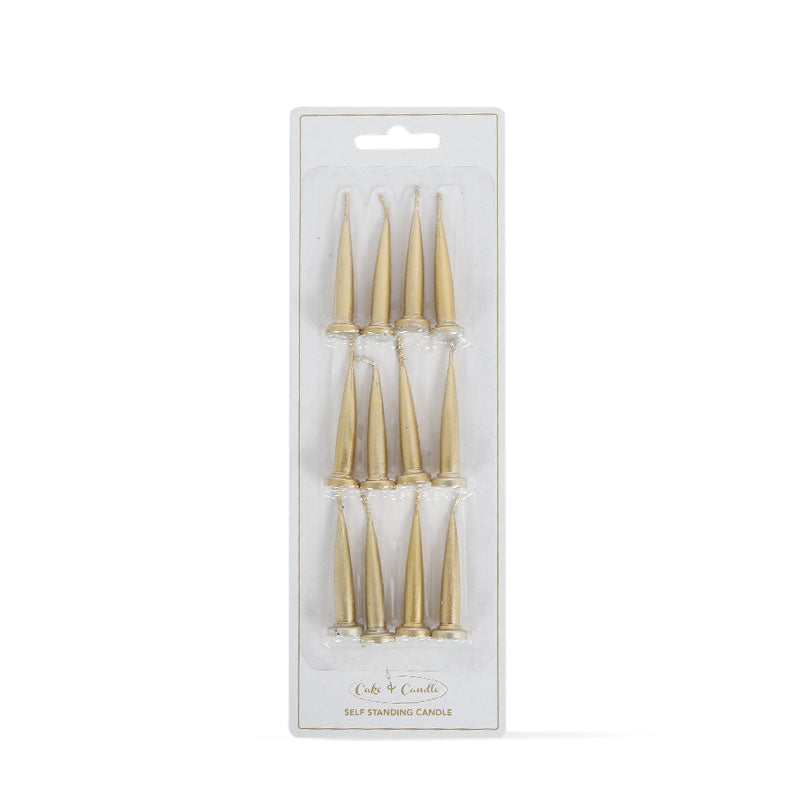 GOLD BULLET CANDLES (PACK OF 12)