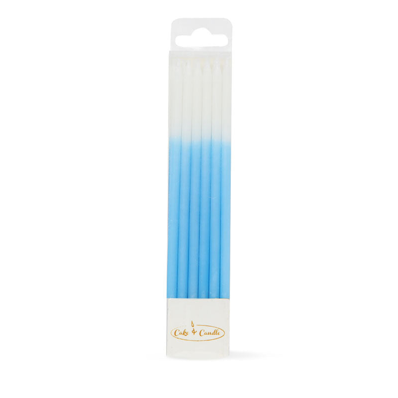 OMBRE CAKE CANDLES BLUE (PACK OF 12)(ONLINE ONLY)