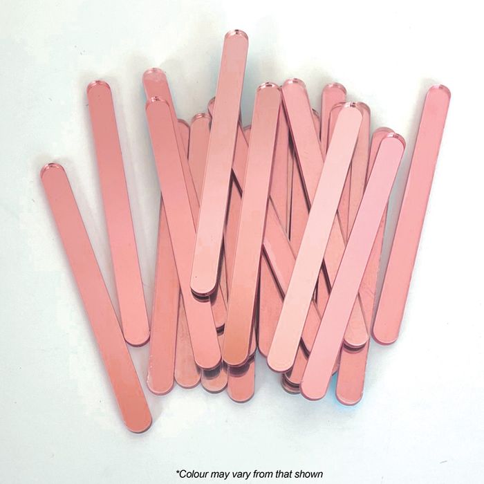 ROSE GOLD MIRROR | POPSICLE STICKS | 24 PACK