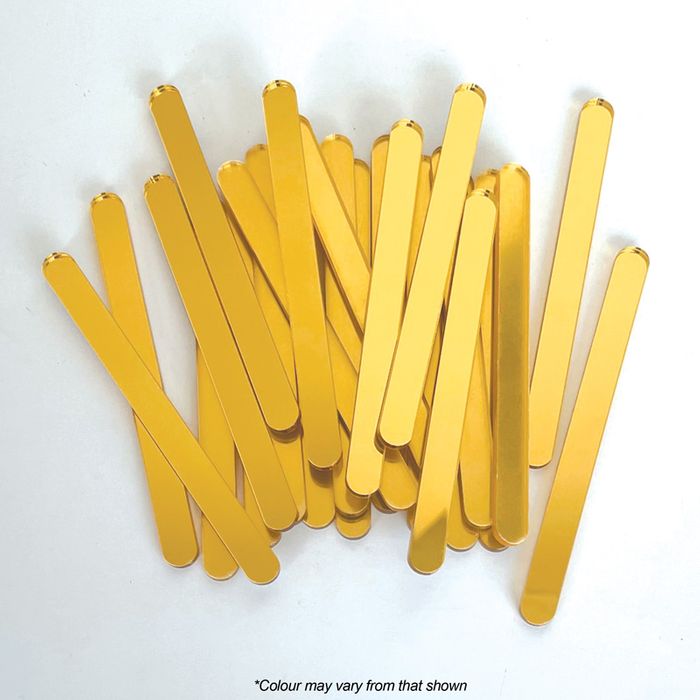 GOLD MIRROR | POPSICLE STICKS | 24 PACK