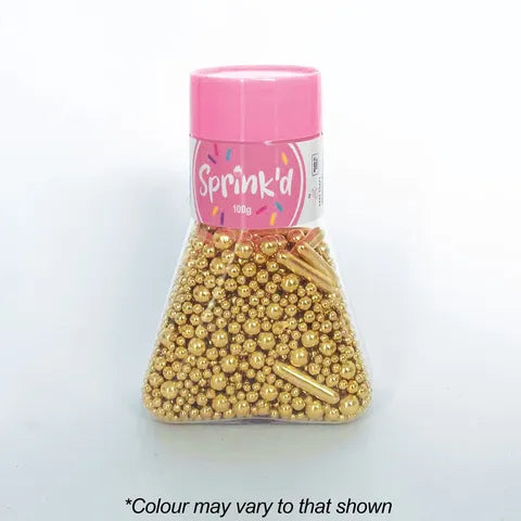 Gold sprinkles 2mm - 100g