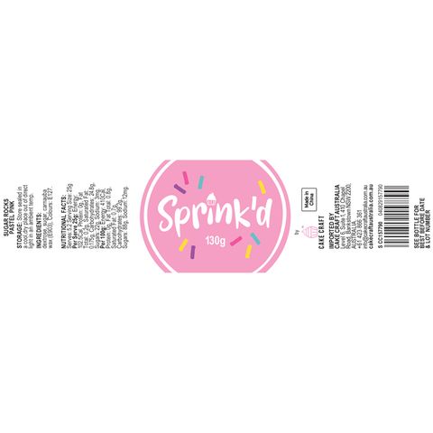 SPRINK'D | SUGAR ROCKS | PASTEL PINK | 130G