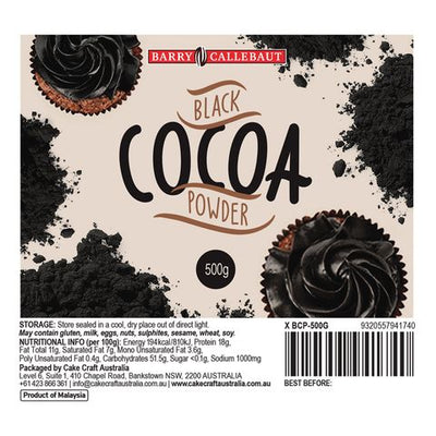 BARRY CALLEBAUT | BLACK COCOA POWDER | 500G