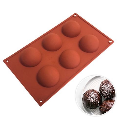 6 CUP SMALL HEMISPHERE SILICONE MOULD (ONLINE ONLY)