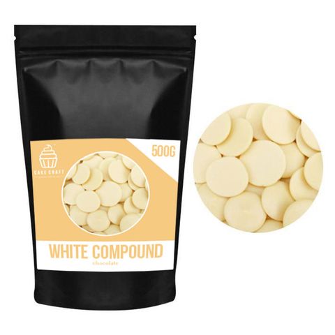 CAKE CRAFT | WHITE COMPOUND CHOCOLATE CALLETS | 500G