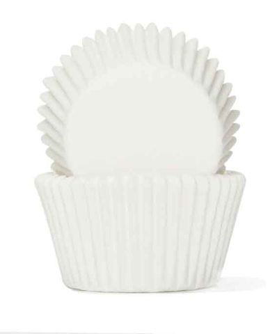 408 BAKING CUPS - WHITE - 100 PIECE PACK