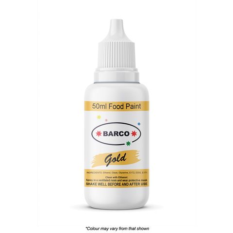 BARCO | QUICK DRY FOOD PAINT | GOLD | 50ML