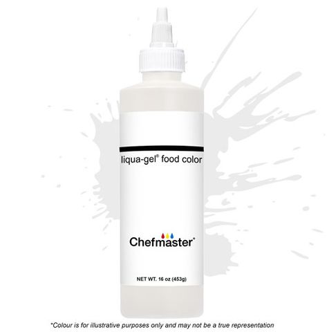 CHEFMASTER | WHITE | LIQUA-GEL FOOD COLOUR | 16 OZ/453 GRAMS