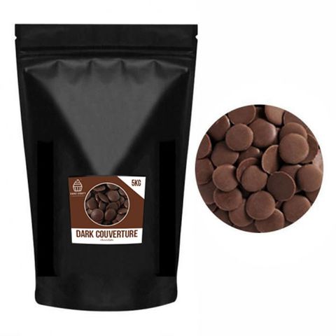 CAKE CRAFT | DARK COUVERTURE CHOCOLATE BUTTONS | 5KG