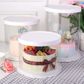 CLEAR TUBE CAKE BOX | 8X8X8 INCH | WHITE LID & BASE