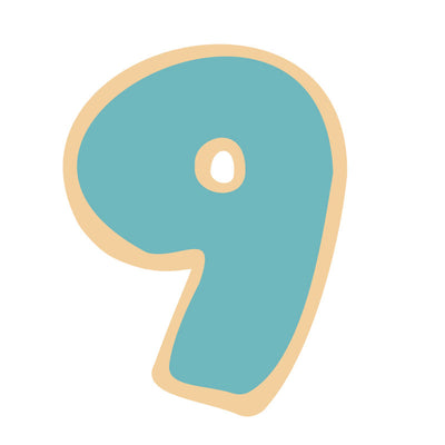 COO KIE NUMBER 9 COOKIE CUTTER (ONLINE ONLY)