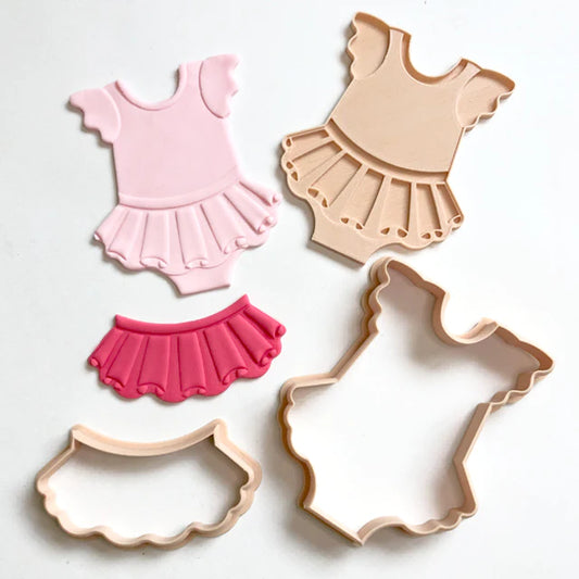Onesie with Tutu Stamp and Cutter Set (Little Biskut)